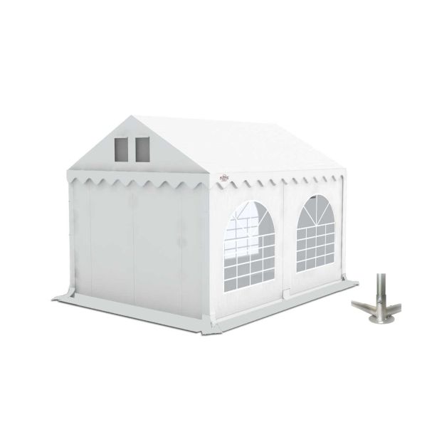  Partytent 3×4 m PVC | GRIZZLY GO-PRO | ARMORSHIELD™ 640 | Grondframe | Wit