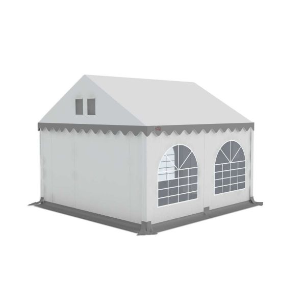 Partytent 4×4 m PVC | GRIZZLY GO PRO ARMORSHIELD™ 640 | Wit-Grijs