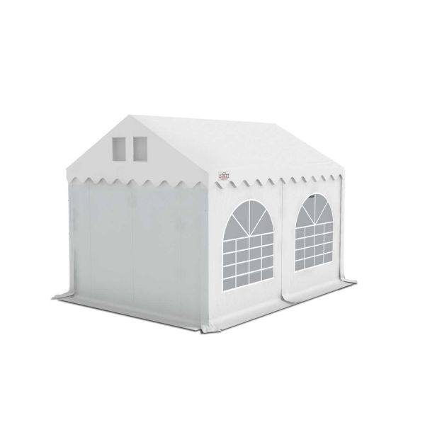 Partytent 4×4 m PVC | GRIZZLY GO‑PRO ARMORSHIELD™ 640 | Wit