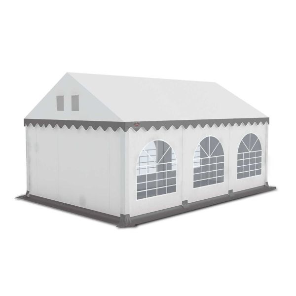 Partytent 4×6 m PVC | GRIZZLY GO‑PRO ARMORSHIELD™ 640 | Wit-Grijs