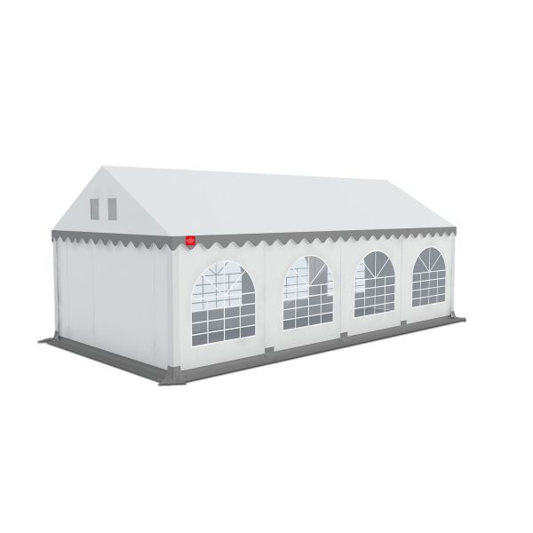 Partytent 4×8 m PVC | GRIZZLY GO‑PRO ARMORSHIELD™ 640 | Wit-Grijs