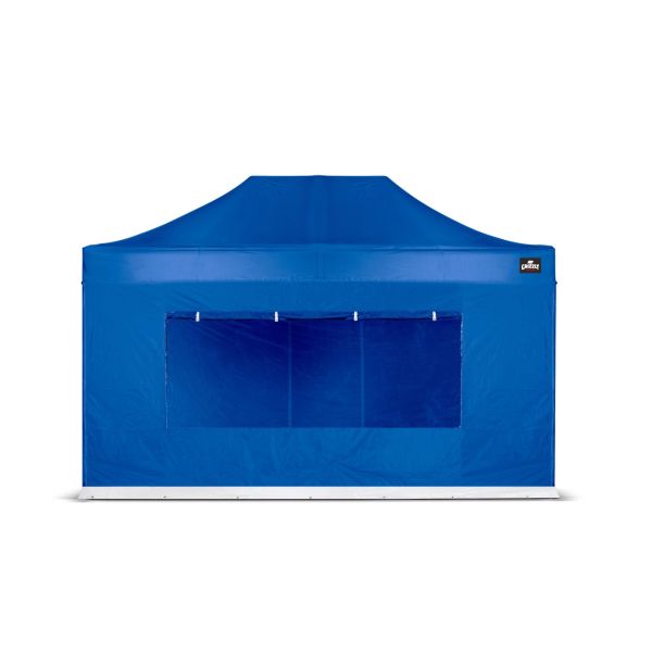Grizzly Outdoor GO-UP Wand 4,5 m Blauw – Met Venster & Gordijn