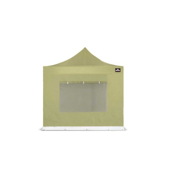 Grizzly Outdoor GO-UP Wand 4 m Olivijn Zand – Met Venster & Gordijn