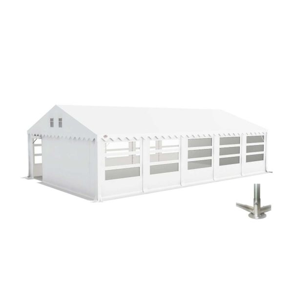 Partytent 6×10 m PVC | GRIZZLY GO-PRO LIMITED | ARMORSHIELD™ 640 | Grondframe | Wit 