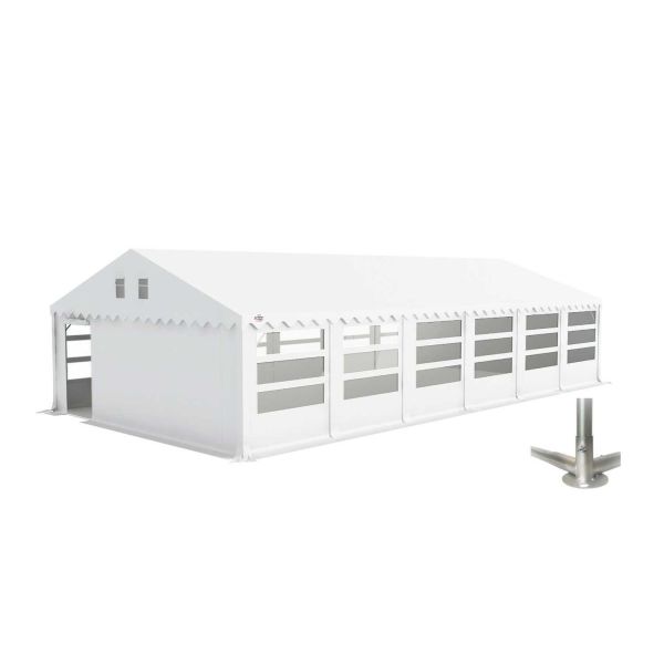 Partytent 6×12 m PVC | GRIZZLY GO-PRO LIMITED | ARMORSHIELD™ 640 | Grondframe | Wit 