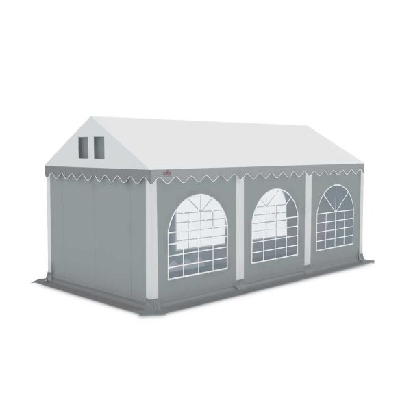 Partytent 3×6 m PVC | GRIZZLY GO PRO ARMORSHIELD™ 640|wit-grijs-grijs