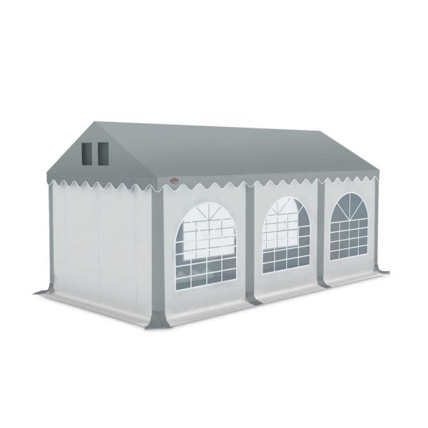 Partytent 3×6 m PVC | GRIZZLY GO PRO ARMORSHIELD™ 640 | grijs-wit