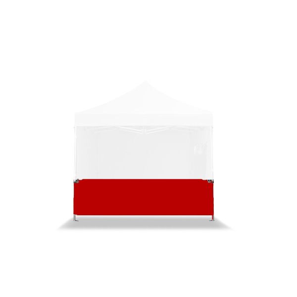 Easy Up Tent halve wand 4,5 m voor GO-UP50 Rood met stang