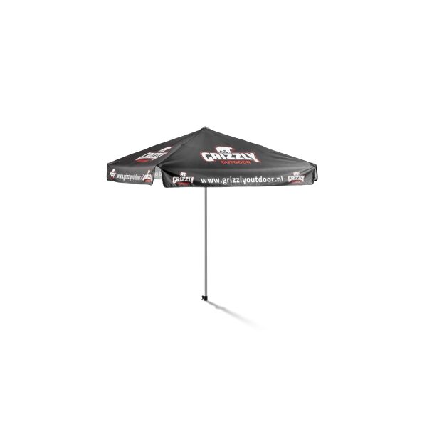 2x2 meter parasol met bedrukking