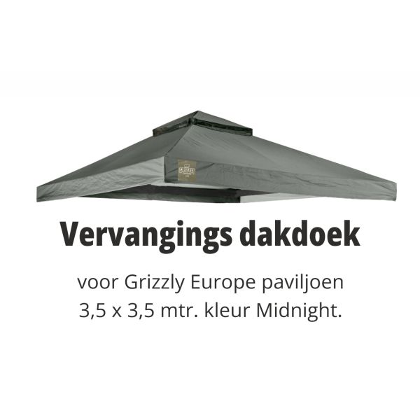 Grizzly Europe 3,5x3,5 meter vervangdak Midnight 