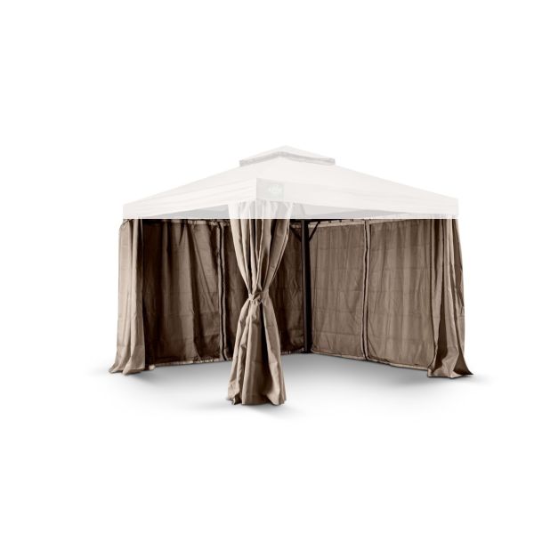 Grizzly Europe 3,5x3,5 meter zijwandenset Taupe