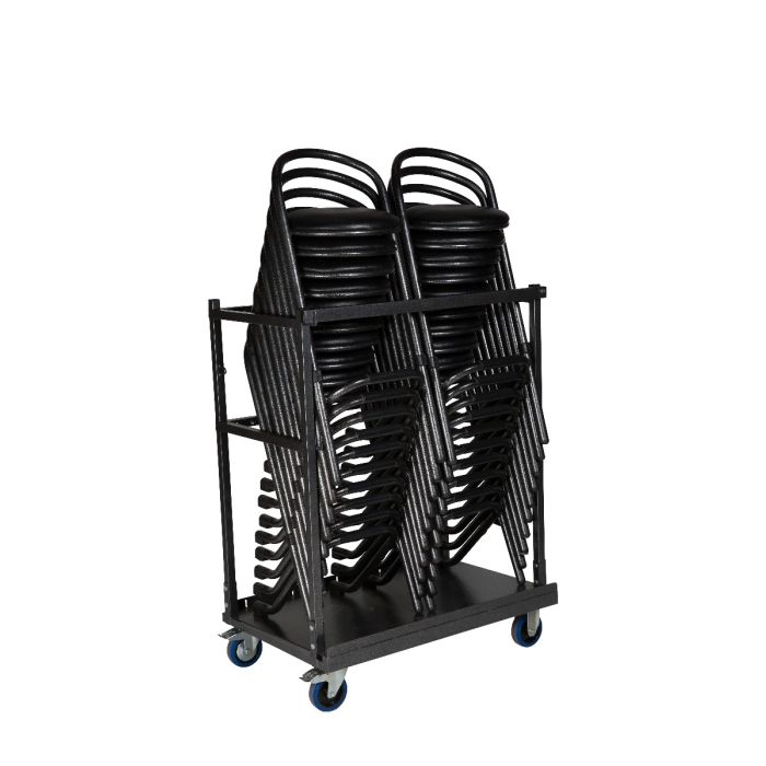 20 stuks barkrukken easy, op transportkar, zwart