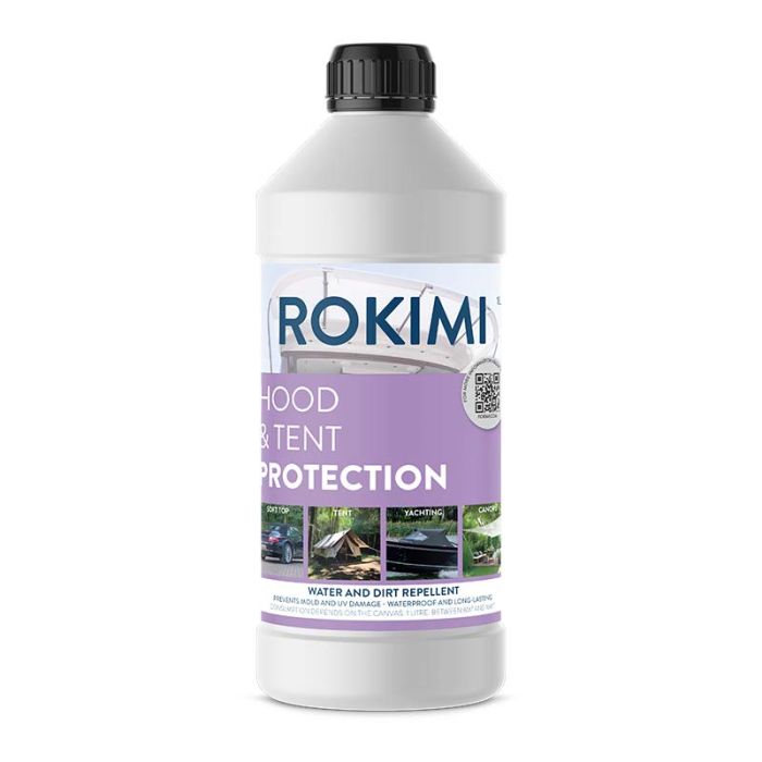 schoonmaakmiddel, sprayhood & protector, paarse etiket, rokimi