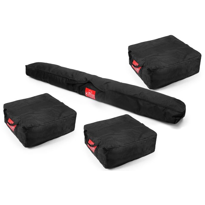 Tassenset voor 4x4 partytent. Bevat: 3x 70x70cm tas. 1x 220cm tas.