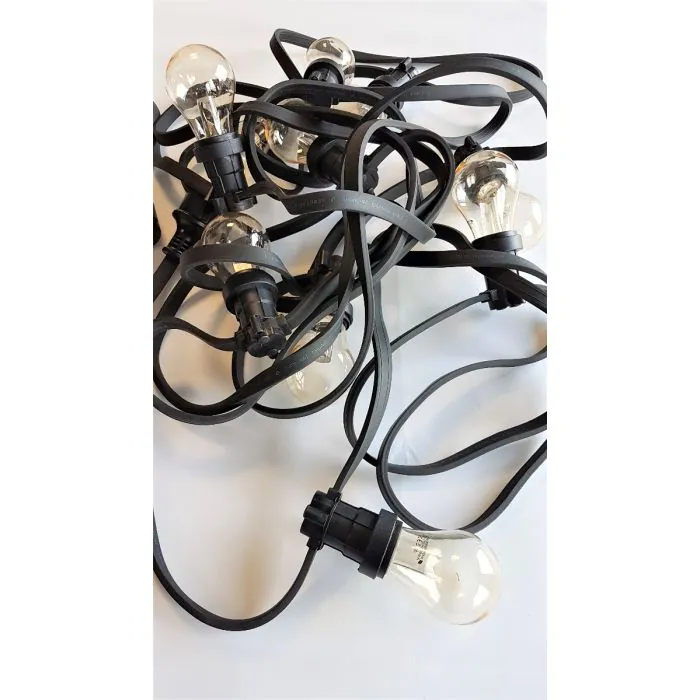 Prikkabel LED 10 Peerlampen Wit met contrastekker