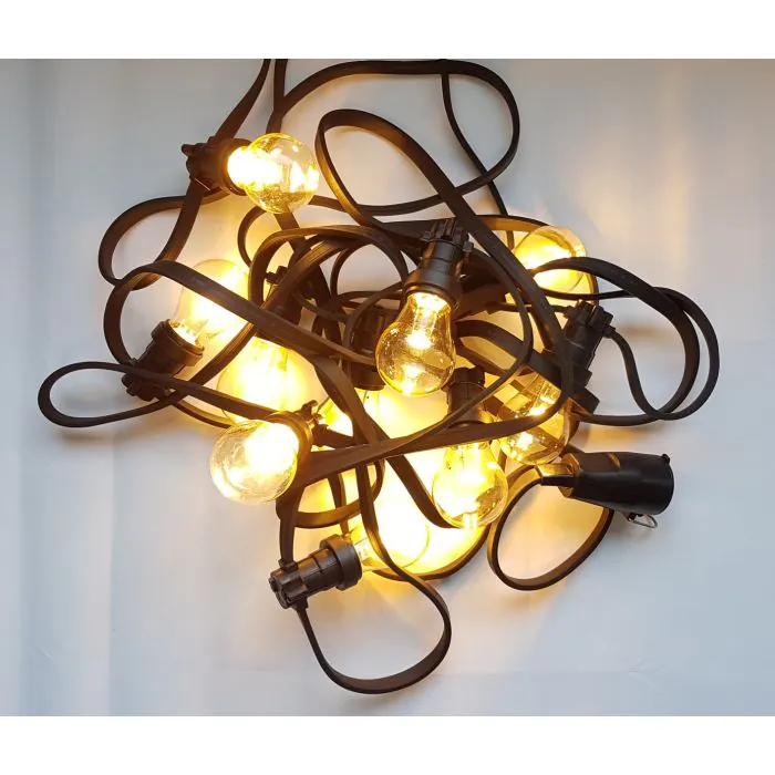 Prikkabel LED 10 Peerlampen Wit met contrastekker