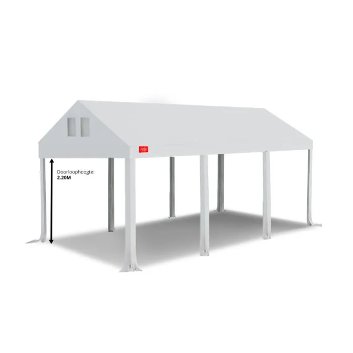 3×6 PVC Partytent Vervangdak 220 cm – 8 Legcovers | Grizzly