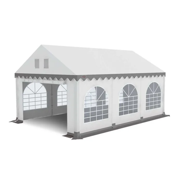 GO-PRO 4x6 Partytent met grondframe Wit-Grijs