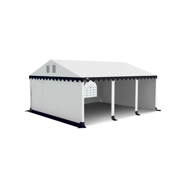 GO-PRO 5x6 Partytent met grondframe Wit-Blauw
