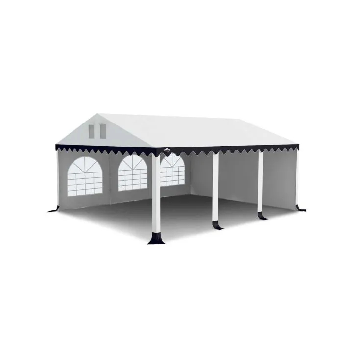 GO-PRO 5x6 Partytent met grondframe Wit-Blauw