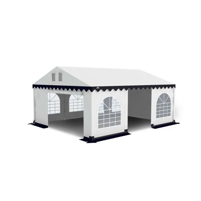 GO-PRO 5x6 Partytent met grondframe Wit-Blauw