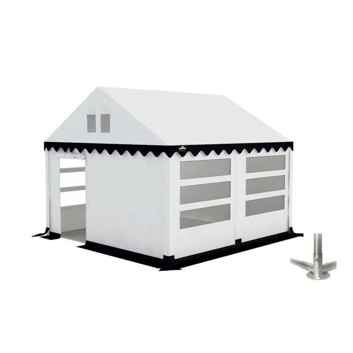 GO-PRO Limited Edition 4x4 Partytent met grondframe Wit-Blauw