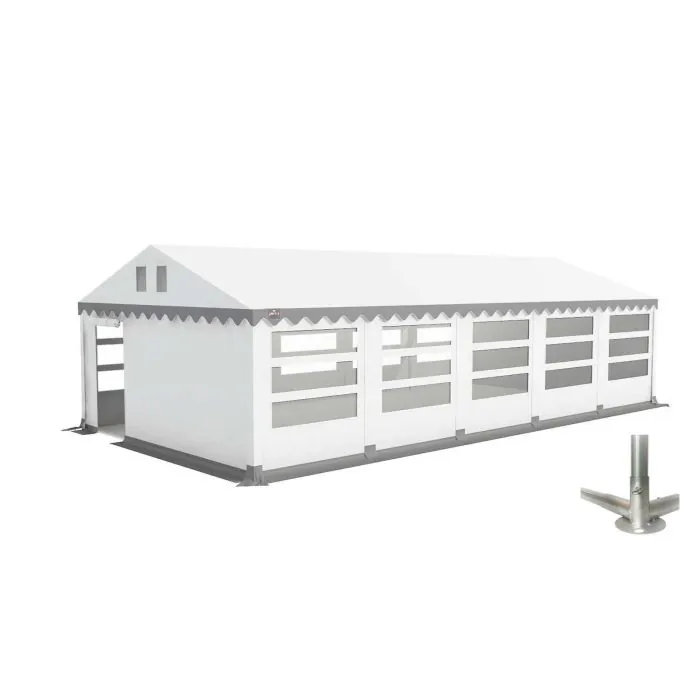 GO-PRO Limited Edition 5x10 Partytent met grondframe Wit-Grijs
