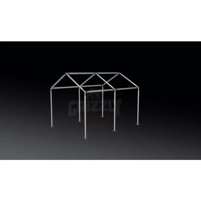 Partytent 3x4 m PVC Grijs dak zijwanden Wit-Grijs 