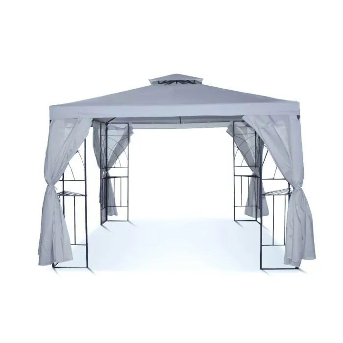 Outsunny Barnum Tuinpaviljoen 3 X 3 Met Afneembare Muggennetten Waterdicht Dubbel Dak