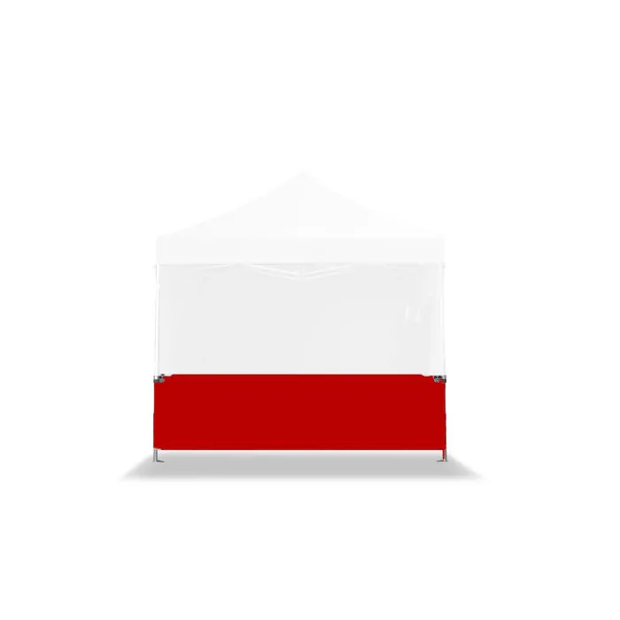 Easy Up Tent halve wand 3 m voor GO-UP/40-Rood met stang
