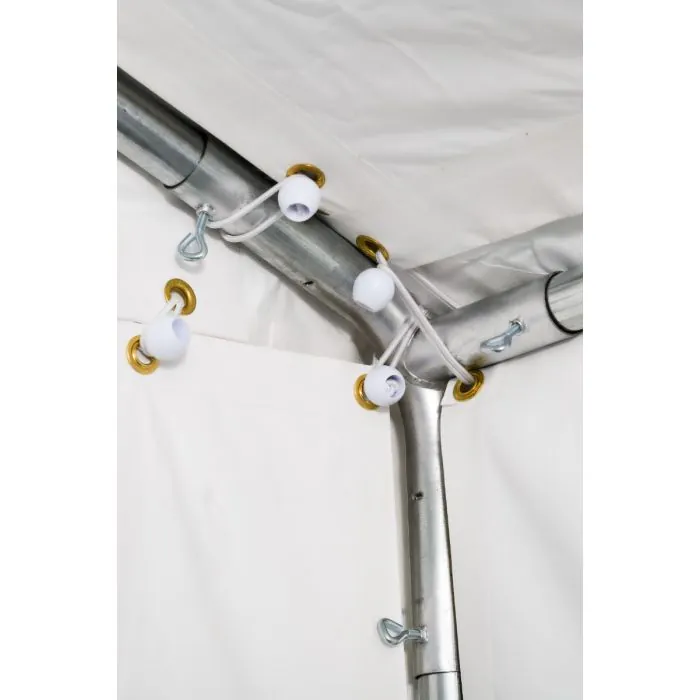GO-PRO Limited Edition 5x10 Partytent met grondframe Wit-Grijs