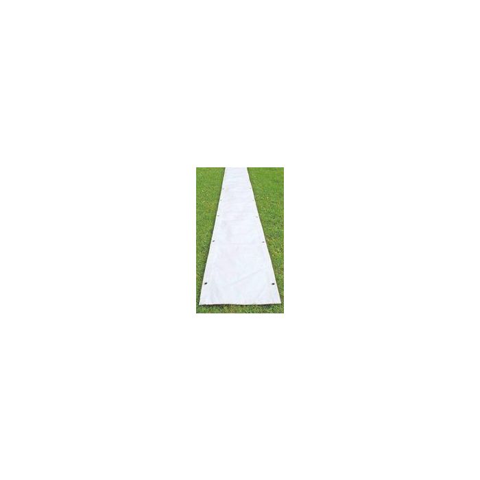 regengoot van 3 meter voor de grizzly outdoor pvc partytent. allebei de kanten hebben ringen om deze vast te zetten aan een partytent of gevel.