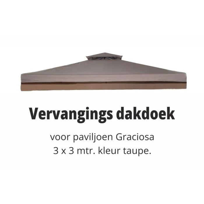 Paviljoen Doek 3X3 Voor Tuin en Terras