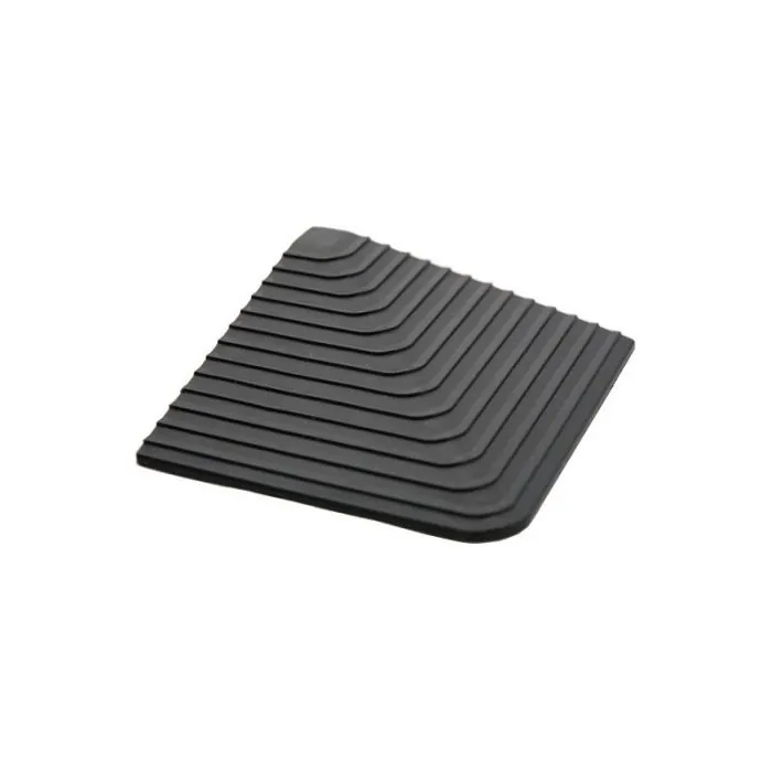 Evo vloer schuine hoekstuk, zwart, ribbels