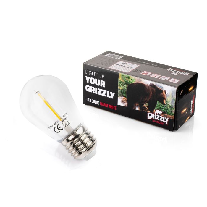 Filament Ledlamp 1 watt Grizzly Outdoor
