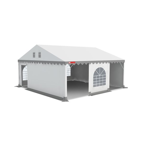 Kops paneel met ingang Wit-Grijs Grizzly Outdoor 6 meter