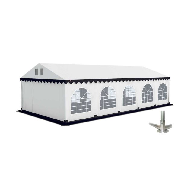 GO-PRO 5x10 Partytent met grondframe Wit-Blauw