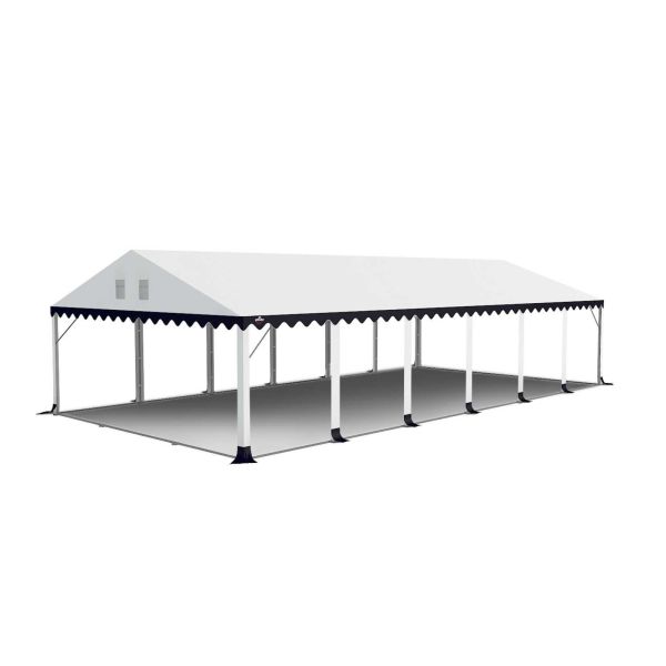 Dit dakdoek is brandvertragend gecertificeerd, heeft koperen zeilringen in het dak zitten en is volledig gemaakt van waterdicht pvc.