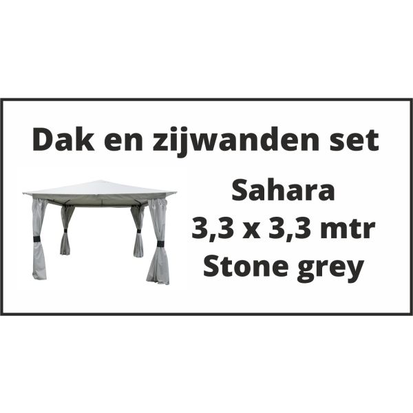 Sahara 3.3x3.3 Set Dak + zijwanden stone