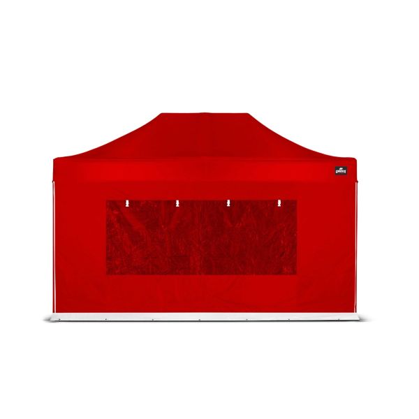 Easy Up | Zijwand 4,5 m met Raam Rood