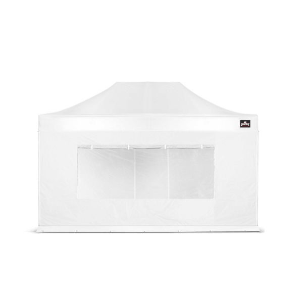 Easy Up | Zijwand 4,5 m met Raam Wit