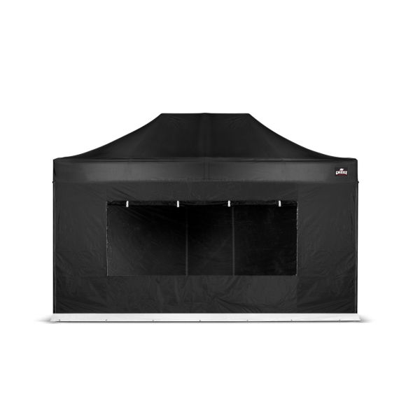 Easy Up | Zijwand 4,5 m met Raam Zwart