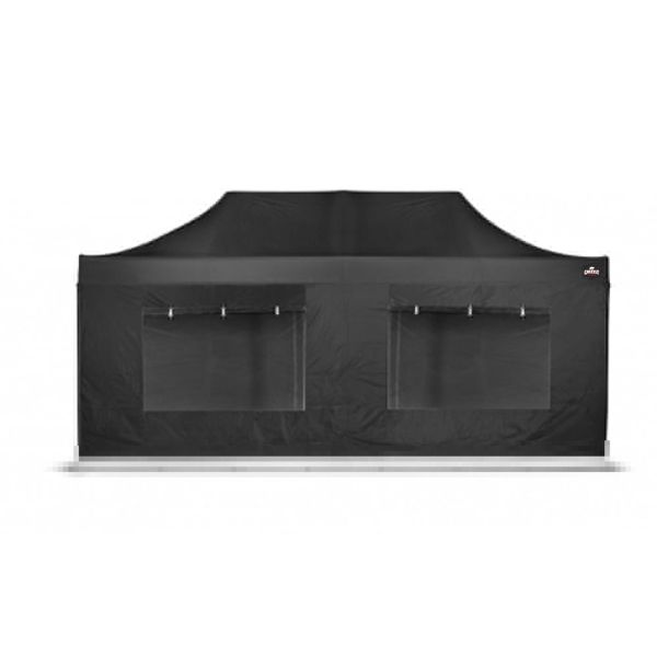 Easy Up | Zijwand 6 m met Raam Zwart