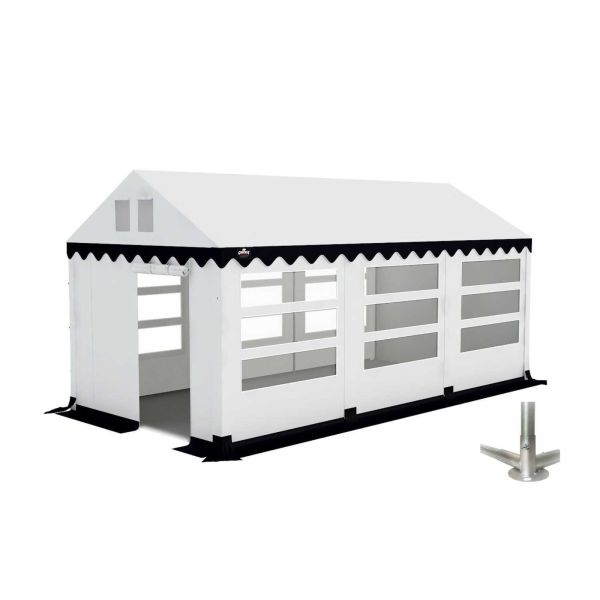 GO-PRO Limited Edition 3x6 Partytent met grondframe Wit-Blauw