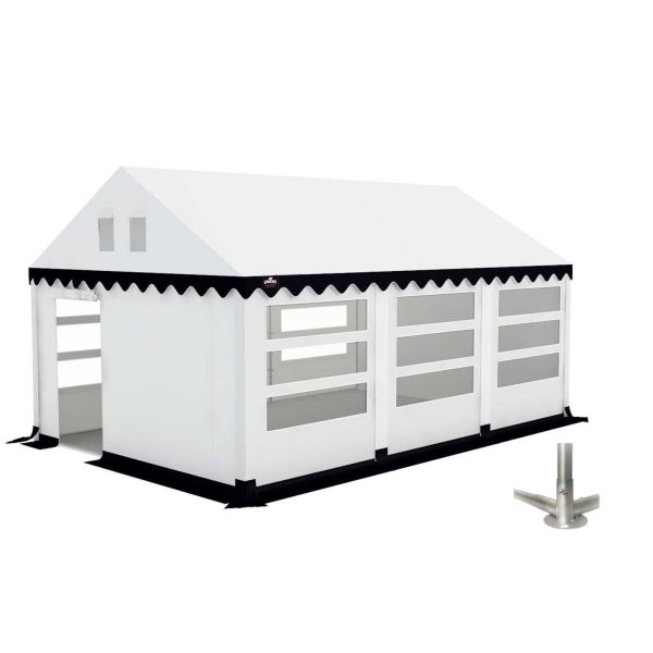 GO-PRO Limited Edition 4x6 Partytent met grondframe Wit-Blauw