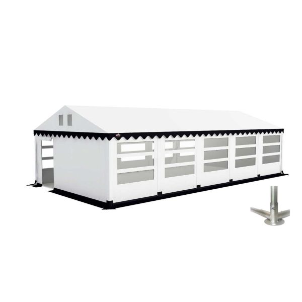 GO-PRO Limited Edition 5x10 Partytent met grondframe Wit-Blauw