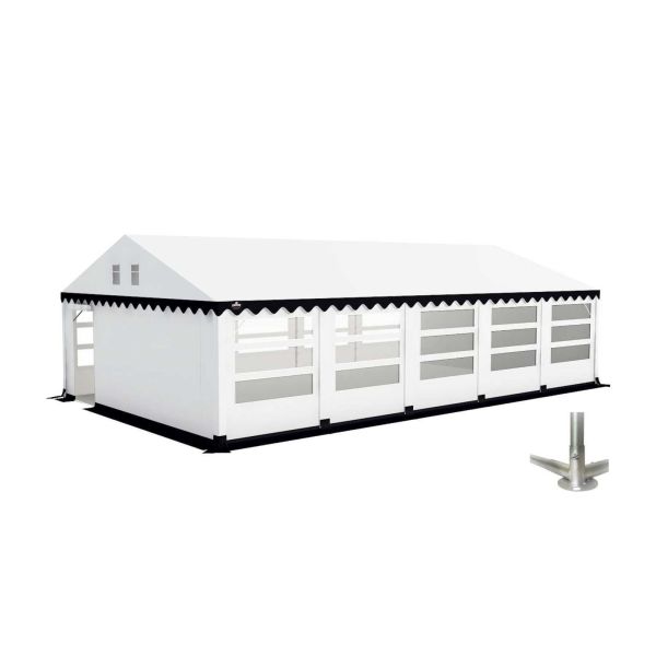 GO-PRO Limited Edition 6x10 Partytent met grondframe Wit-Blauw