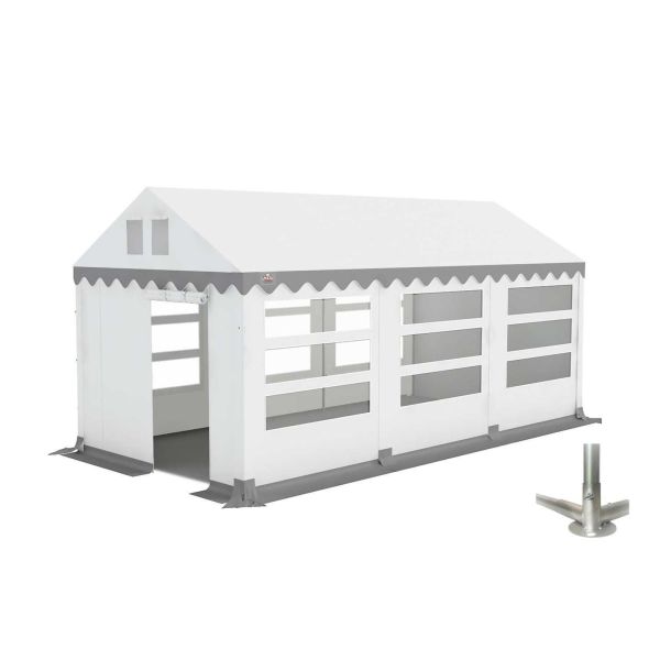 GO-PRO Limited Edition 3x6 partytent met grondframe Wit-Grijs 