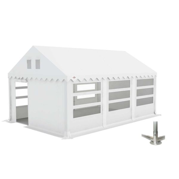 GO-PRO Limited Edition 4x6 Partytent met grondframe Wit
