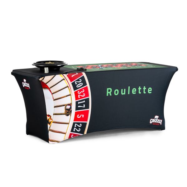roulette, tafel, tafelrok, grizzly outdoor